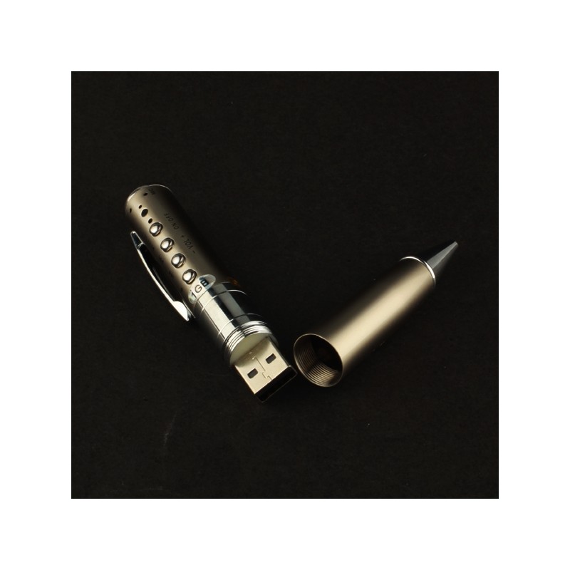 Pen-Shaped Sound Recorder - MP3/WMA Player - 4GB - 4 Control Buttons